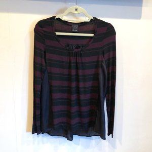 Ella Moss Top- Black and Dark Purple